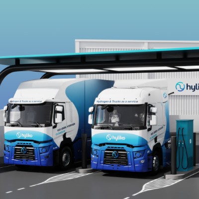 Wodorowe ciężarówki firmy Hyliko z modułami ogniw paliwowych Toyoty